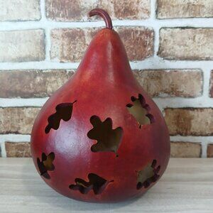 Meadowbrooke Gourds Fall Decorative Gourd Leaf Pattern 24" Around x 11" Tall